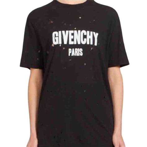 givenchy black blouse|Givenchy t shirt with holes.